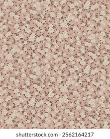 textile design with cute abstract small flowers pattern image