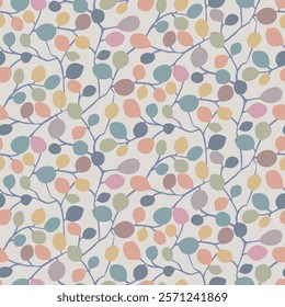 textile design with cute decorative floral pattern image