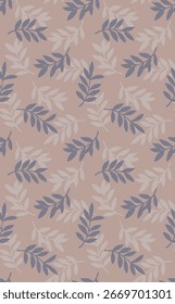 textile design with cute decorative foliage pattern image