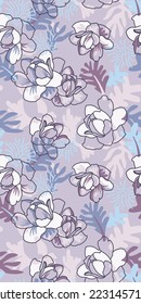 textile design with cute flower pattern image