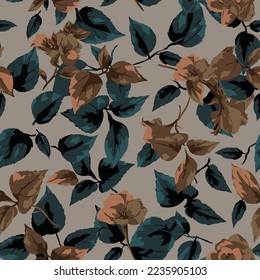 textile design with cute flower pattern image