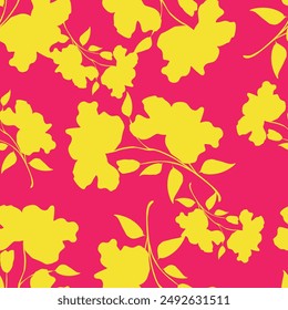 textile design with cute flower pattern