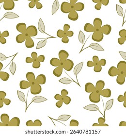 textile design with cute flower pattern image