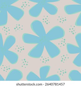 textile design with cute flower pattern image