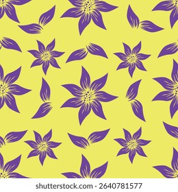 textile design with cute flower pattern image