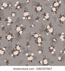 Stoffdesign mit süßem Blumenmuster-Bild