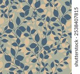 textile design with cute foliage pattern image