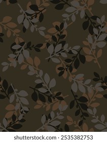 Diseño textil con lindo patrón de follaje Imagen