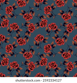 textile design with cute image flower pattern