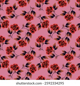 textile design with cute image flower pattern