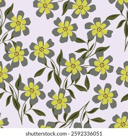 textile design with cute image flower pattern