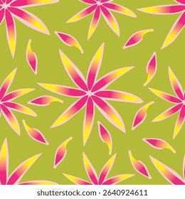 textile design with cute silhouette foliage pattern image
