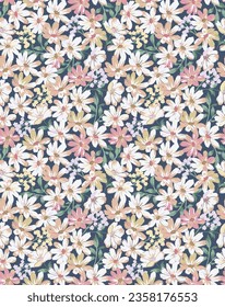 textile design with cute small flowers pattern image