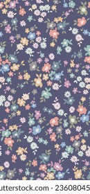 diseño textil con imagen de patrón de flores pequeñas adorables