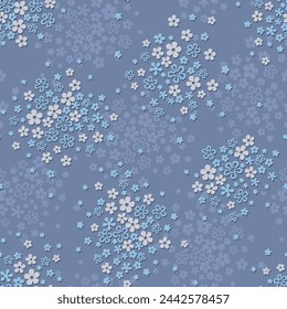 diseño textil con linda imagen de patrón de flores pequeñas