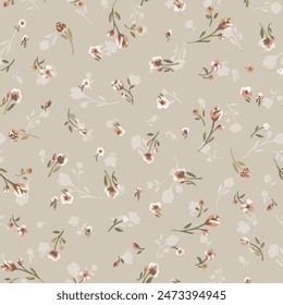 textile design with cute small flowers pattern image