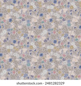 textile design with cute small flowers pattern image