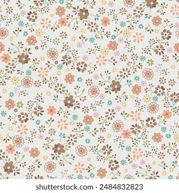 diseño textil con lindo patrón de flores Pequeñas Imagen