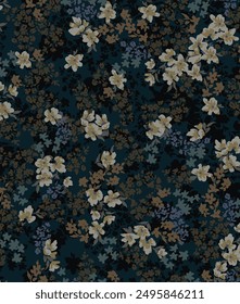 Stoffdesign mit niedlichen kleinen Blumen Musterbild