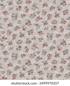 Diseño textil con linda Imagen de patrón de flores Pequeñas