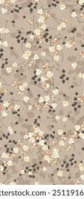 textile design with cute small flowers pattern
