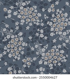 Stoffdesign mit niedlichen kleinen Blumen Musterbild