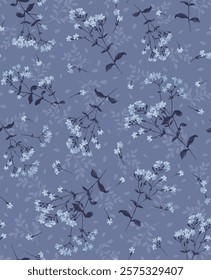 textile design with cute small flowers pattern image