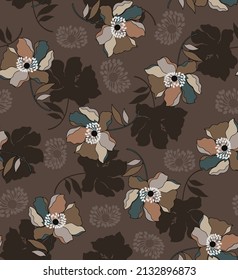 diseño textil con decoración floral