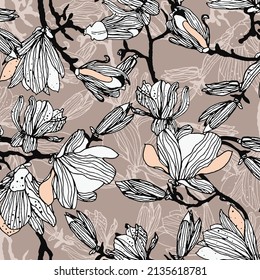 Textildesign mit dekorativem Blumenmuster