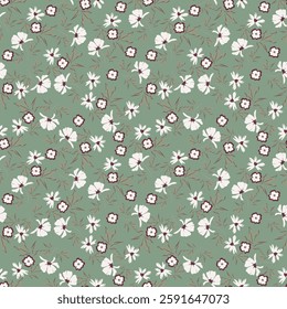 textile design with decorative flower pattern image
