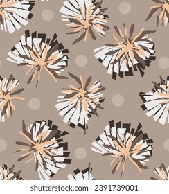 textile design with decorative flowers pattern image