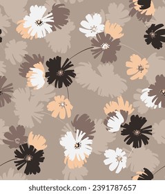 textile design with decorative flowers pattern image