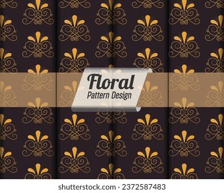 Textile Design Digital Border and Motif. Simpless vector graphics.
