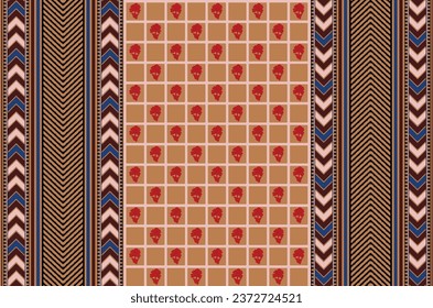 Textile Design Digital Border and Motif