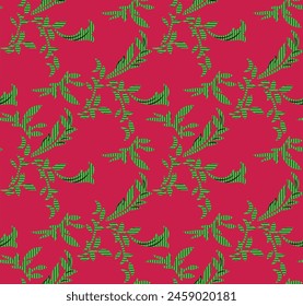 Textile Design Digital Border And Motif