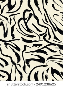 textile design dual-color background solid abstract skin tiger pattern, all-over vector pattern with black and white tone color illustration digital image printing factory