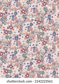 Stoffdesign mit Blumenmuster-Bild