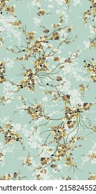 textile design with flower pattern image