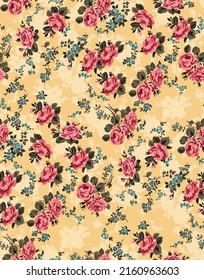 textile design with flower pattern image