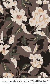 textile design with flower pattern image