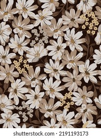 textile design with flower pattern image