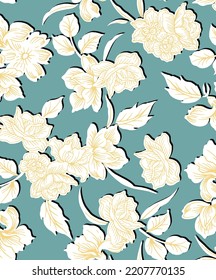 textile design with flower pattern image