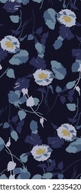 textile design with flower pattern image
