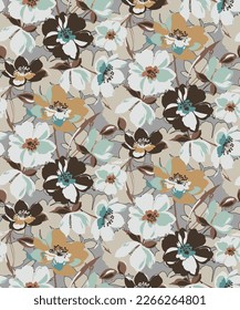 textile design with flower pattern image
