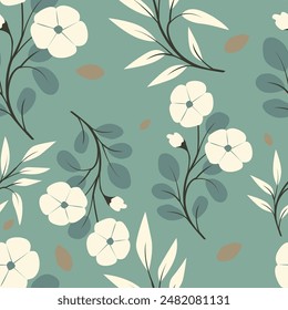 textile design, flowers leaves abstract botanic background shadow pattern allover repeats seamless pastel color ,fabric wrapper print ,spring summer