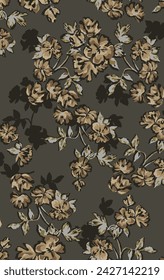 textile design with flowers pattern image