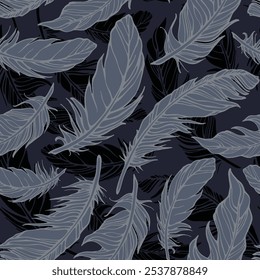 textile design with goose  feather pattern image