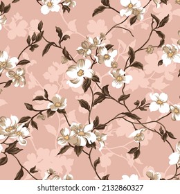 textile design with image floral pattern