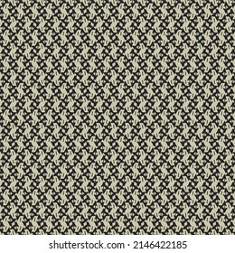 Textildesign aus Markierungen und Bindestrichen, schwarz auf grauem Hintergrund. Dekorativer strukturierter Hintergrund.