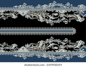 Textile design motif patterns traditional thai baroque abstract vintage luxury flowers suitable for women clothing wallpapers and gift cards